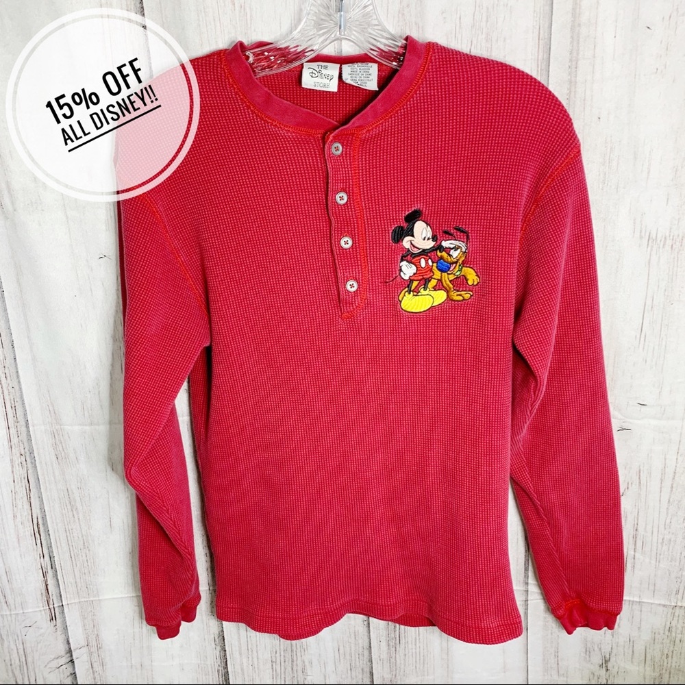 The Disney Store VTG Red Boyfriend Tee Shirt Sz S
